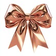© Johnnii - A shiny, rose gold bow with elegant loops and tails, ideal for gift wrapping or decorative purposes.