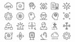 © Miraz10 - AI and technology themed icons in a simple line style depicting robotics deep learning algorithms automation big data and innovation for digital content