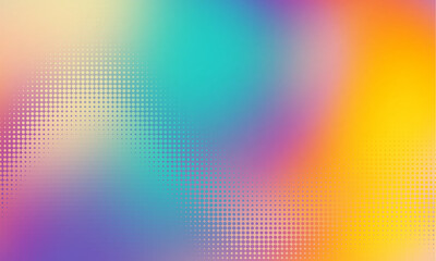 Fototapete - Vector halftone gradient effect. Light pastel colours abstract background. Retro 80's style colors and textures