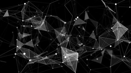 Wall Mural - cyber network connection structure. technology connect big data. science background. business futuri