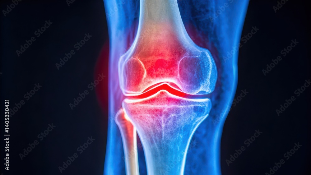 Knee Replacement X-Ray Joint Detailed illustration of a knee joint ...