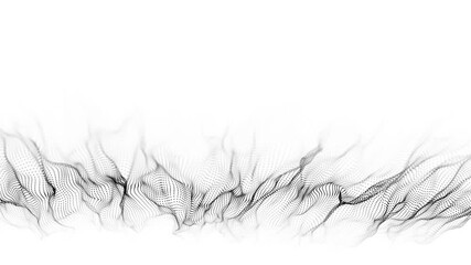 Wall Mural - abstract technology wave of particles. big data visualization. light background with motion dots. ar