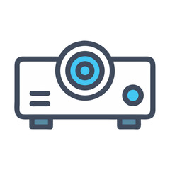 Fototapete - Projector Icon – Visual Presentation and Display Symbol