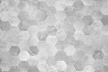 Aufkleber - A gray and white pattern made of wood. The wood is cut into small pieces
