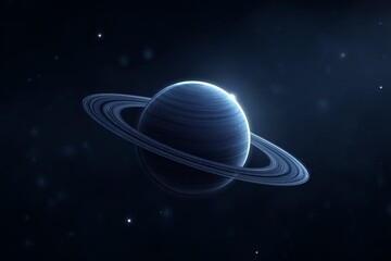 Wall Mural - a black background with a saturn in the middle of it