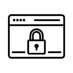 Poster - Browser with Padlock Icon Representing Secure Internet Connection and Protected Browsing