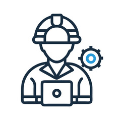 Aufkleber - Cybersecurity Engineer Icon Representing IT Security Expert and Digital Threat Protection