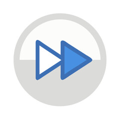 Fototapete - Fast Forward Button Icon Representing Media Playback Acceleration and Skip Function