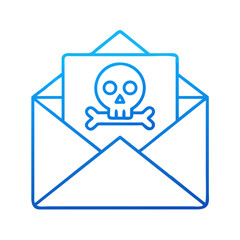 Aufkleber - Phishing Email with Skull Icon Representing Malicious Message and Cyber Threat