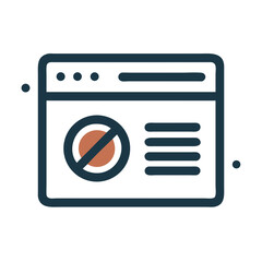 Poster - Restricted Web Page Icon Representing Blocked Access and Website Limitation Warning