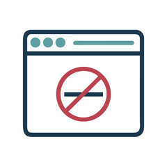 Poster - Restricted Web Page Icon Representing Blocked Access and Website Limitation Warning