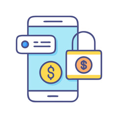 Poster - Secure Digital Payment Icon Representing Encrypted Transactions and Online Financial Protection