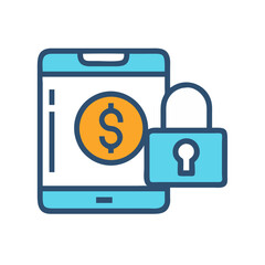 Poster - Secure Digital Payment Icon Representing Encrypted Transactions and Online Financial Protection