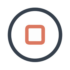 Fototapete - Stop Button Icon Representing Media Control and Playback Halt Function