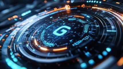 Futuristic Tech Interface: G Network Activation