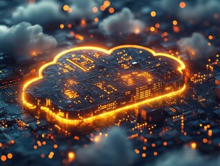Poster - Cloud City: A Futuristic Urban Landscape