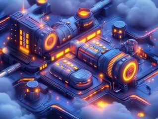 Fototapete - Cosmic Space Station