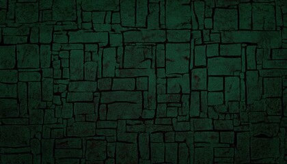 Aufkleber - ancient green stone wall texture for medieval game background, fantasy dungeon design, or 3d modeling reference

