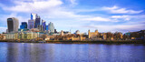 River Thames, Tower Of London, Business District Skyscrapers, Towers Cityscape Panorama, City Of London Urban Skyline, England, United Kingdom