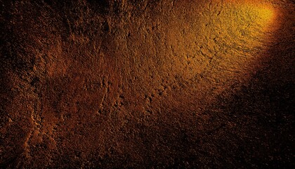 Aufkleber - textured burnt orange wall surface with golden light gradient ideal grunge backdrop for design, texture mapping, mockup

