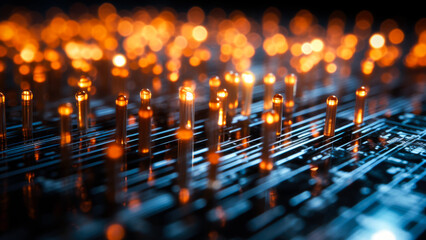 Wall Mural - a detailed view of multiple light sources