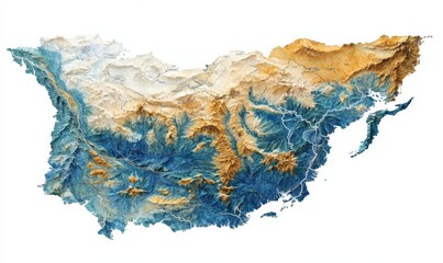 topographic map of bulgaria, showing mountains and rivers; useful for geography education