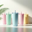 © JuruRancangGraphic - Cheerful drink tumbler isolated for branding.