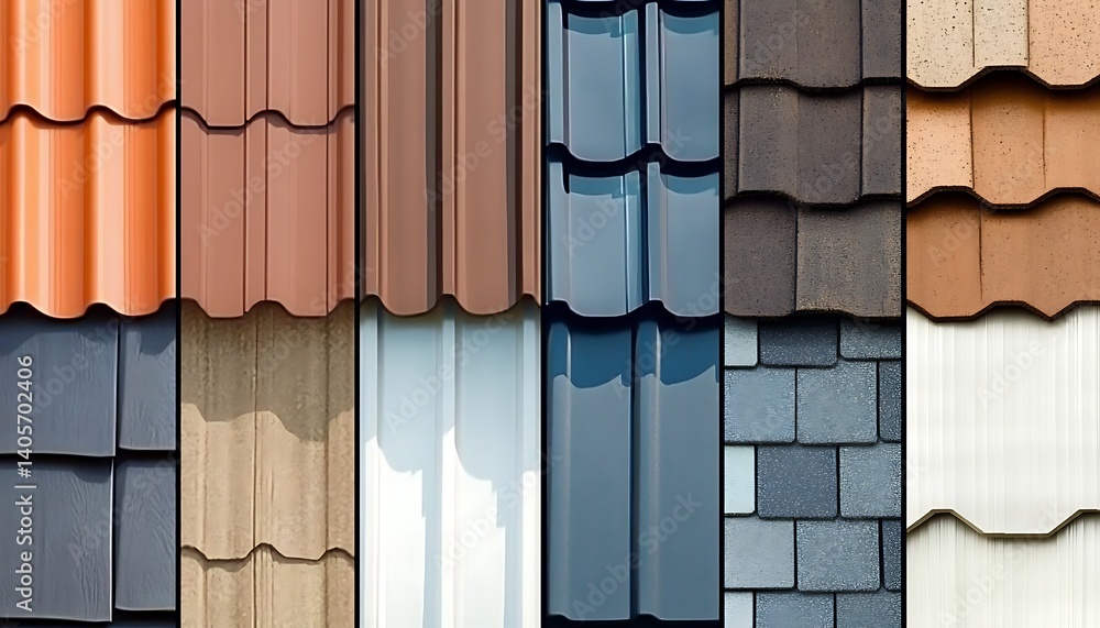Roofing materials comparison, with side-by-side images of different ...