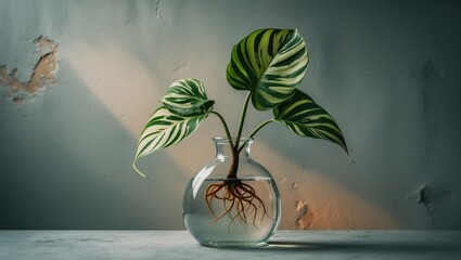 Wall Mural - Philodendron in a vase