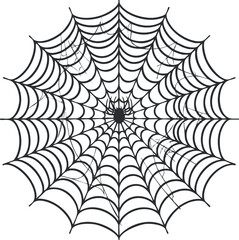 A detailed illustration of a spider web showcasing intricate patterns and design elements.