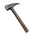 © nameera_hasan - Old claw hammer weathered wood handle tool isolated black background