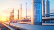 © Jack - Close-up of a factory sensor with fine circuit details, glowing blue digital circuit lines and data points floating in the air, radiant natural light from a pale sky casting soft sensor shadows,
