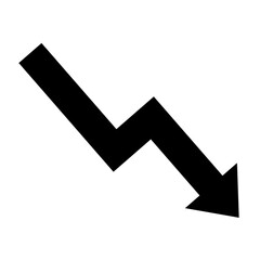 Wall Mural - arrow down icon