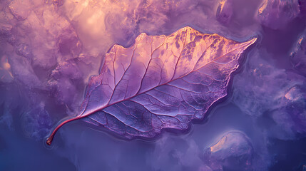 Wall Mural - solitary leaf veins
