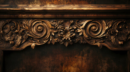 Wall Mural - ornate wood carvings