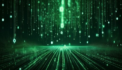 abstract digital binary code, computer matrix data falling numbers concept background, graphic resource