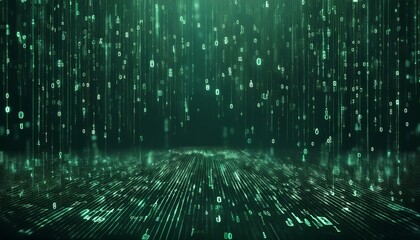 abstract digital binary code, computer matrix data falling numbers concept background, graphic resource