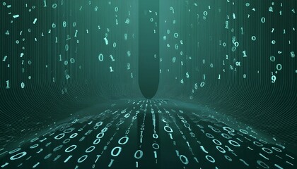 abstract digital binary code, computer matrix data falling numbers concept background, graphic resource