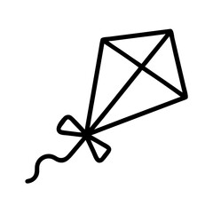 Wall Mural - outline kite illustration for summer activity and outdoor games vector graphic design element art