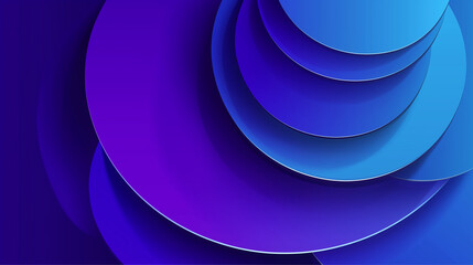 Poster - Abstract modern background composition with blue and purple overlapping circles creating a gradient effect
