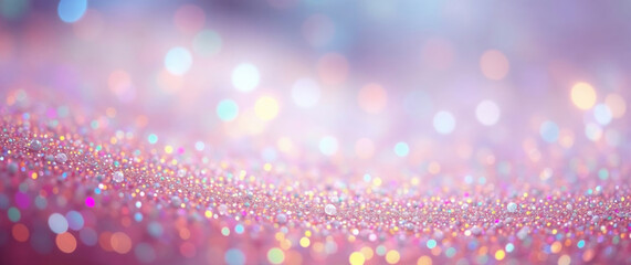 Poster - Glitter background creating stunning visual effect with bokeh and pink colors