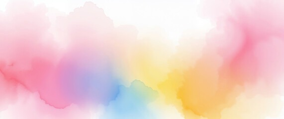 Aufkleber - Pastel watercolor background creating a soft and dreamy atmosphere