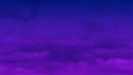 Poster - Color halftone texture of blue sky with clouds. Abstract cloud pattern vector dotted pixel texture background with copy space.	
