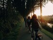 © wayne - Scenic Group Cycling Adventure at Sunset: Embrace Nature and Healthy Lifestyle on a Carefree Pathway