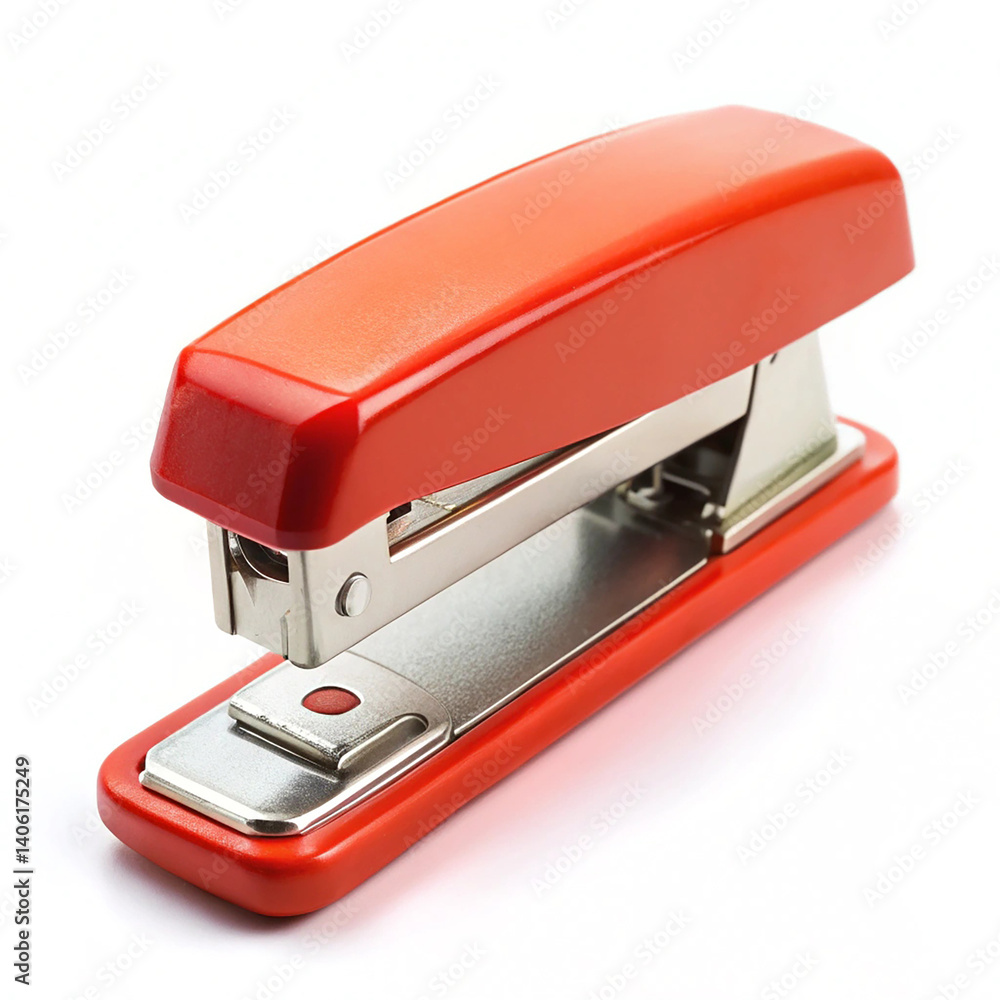 Plastic stapler with a built-in staple remover Stock Photo | Adobe Stock