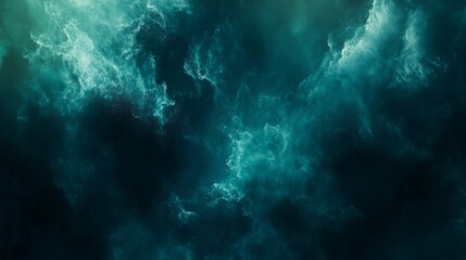 Wall Mural - dark blue and green gradient background, minimalist style, aurora borealis effect, high resolution, 