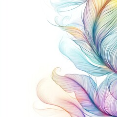 Wall Mural - Colorful Abstract Waves Design with Flowing Lines and Gradients Creating a Dreamlike Ethereal Effect Ideal for Backgrounds or Artistic Projects