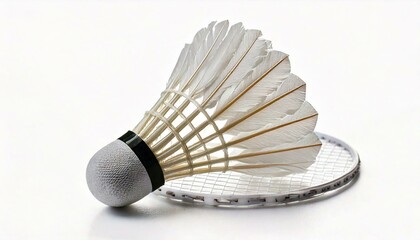  Goose white Feather Badminton white background 