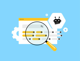 Wall Mural - ai boosts seo by identifying top-performing keywords, refining search strategies and increasing visi