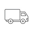 © NH RIDOY - delivery truck line  icon vector on white background.